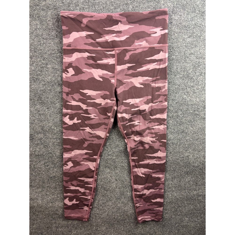 Athleta Elation 7/8 Tight Womens Medium Pink Camo High Rise Leggings